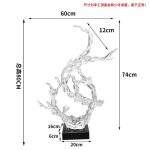 Modern luxury transparent resin foam ornament, large floor standing sculpture, hotel living room, foyer, model room artwork