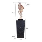 Modern creative abstract crafts sculptures, transparent resin ornaments in the entrance hall, floor to ceiling living room soft decoration, high-end atmosphere