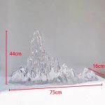 Transparent resin rockery sculpture imitating glass handicrafts, hotel lobby landscape, large mountain shaped ornaments, floor installation