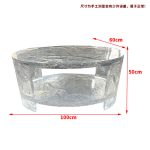 Light luxury creative transparent resin tea table, villa living room, model room, high-end designer, artistic crystal round table