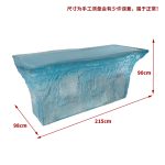 Transparent resin luminous crystal island, light luxury home dining table, ice cubes, stones, high-end feeling, hotel reception bar, front desk