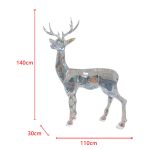Transparent Crystal Deer Sculpture Large Hotel Sales Office Square Garden Staircase Resin Decoration Floor Decoration