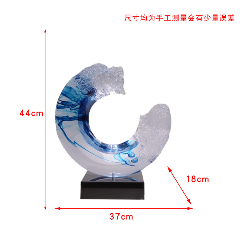 Modern minimalist transparent resin entrance decoration, hotel sales office, clubhouse, home decor, living room decoration, art sculpture