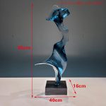 Abstract Transparent Resin Art Ornament Hotel Sales Office Clubhouse Floor Sculpture Home Living Room Entrance Decoration