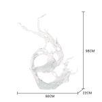 Modern luxury transparent resin foam ornament, large floor standing sculpture, hotel living room, foyer, model room artwork