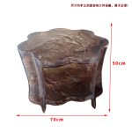 Light luxury creative transparent resin tea table, villa living room, model room, high-end designer, artistic crystal round table