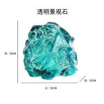 Hotel Club Large Transparent Landscape Stone Sculpture Resin Ornaments Sales Office Villa Pond Decorative Artwork