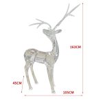 Transparent Crystal Deer Sculpture Large Hotel Sales Office Square Garden Staircase Resin Decoration Floor Decoration