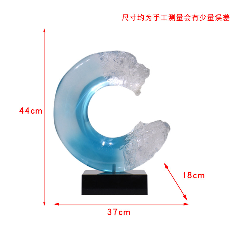 Modern minimalist transparent resin entrance decoration, hotel sales office, clubhouse, home decor, living room decoration, art sculpture