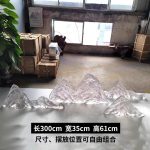 Modern Creative Transparent Resin Rockery Sculpture Hotel Lobby Sales Office Landscape Ornaments Ice and Snow Mountain Floor Decoration