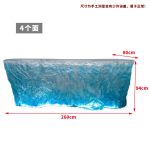 Modern luxury crystal luminous island table, bar, villa, high-end feeling, transparent resin reception, irregular bar counter in front