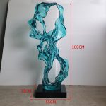 Abstract the Taihu Lake Stone Sculpture Hotel Lobby Sample Room Villa porch Transparent resin soft decoration artwork