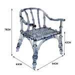 Light Luxury Creative Transparent Chair Hotel Restaurant Villa Home Furnishings High end Original Design Art Backrest Armrest Dining Chair