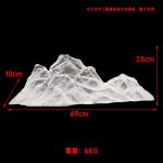Modern Creative Transparent Resin Rockery Sculpture Hotel Lobby Sales Office Landscape Ornaments Ice and Snow Mountain Floor Decoration