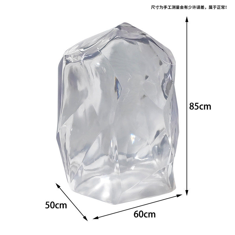 Transparent resin luminous landscape stone sculpture villa courtyard hotel pool model room floor soft decoration ornament