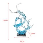 Modern luxury transparent resin foam ornament, large floor standing sculpture, hotel living room, foyer, model room artwork