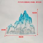 Transparent resin rockery sculpture imitating glass handicrafts, hotel lobby landscape, large mountain shaped ornaments, floor installation
