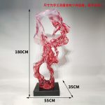 Abstract the Taihu Lake Stone Sculpture Hotel Lobby Sample Room Villa porch Transparent resin soft decoration artwork