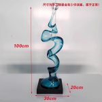 Creative model room, transparent resin sculpture, living room, desktop home, entrance niche, vertical high ornament, abstract decoration