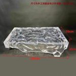 Light luxury creative transparent resin tea table, villa living room, model room, high-end designer, artistic crystal round table