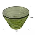 Transparent blue deep ocean tea table, modern light luxury living room, household resin table, high-end art crystal circular tea table