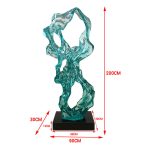 Abstract the Taihu Lake Stone Sculpture Hotel Lobby Sample Room Villa porch Transparent resin soft decoration artwork