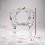 Light Luxury Creative Transparent Chair Hotel Restaurant Villa Home Furnishings High end Original Design Art Backrest Armrest Dining Chair