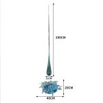 Transparent resin water droplet spray sculpture hotel large floor decoration villa living room entrance decoration art hanging decoration