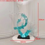 Large scale foam decorations in the lobby and atrium of the hotel, transparent resin sculptures, sales office entrance, floor decorations, art