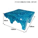 Light luxury creative transparent resin tea table, villa living room, model room, high-end designer, artistic crystal round table