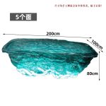 Transparent resin luminous crystal island, light luxury home dining table, ice cubes, stones, high-end feeling, hotel reception bar, front desk
