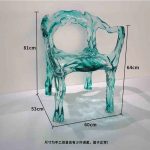 Light Luxury Creative Transparent Chair Hotel Restaurant Villa Home Furnishings High end Original Design Art Backrest Armrest Dining Chair