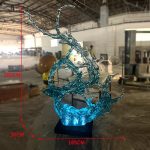 Large scale foam decorations in the lobby and atrium of the hotel, transparent resin sculptures, sales office entrance, floor decorations, art