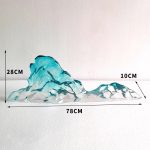 Transparent resin rockery sculpture imitating glass handicrafts, hotel lobby landscape, large mountain shaped ornaments, floor installation