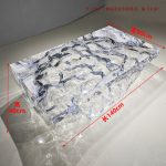 Light luxury creative transparent resin tea table, villa living room, model room, high-end designer, artistic crystal round table