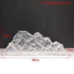 Modern Creative Transparent Resin Rockery Sculpture Hotel Lobby Sales Office Landscape Ornaments Ice and Snow Mountain Floor Decoration