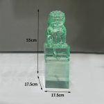 Transparent gold foil lion landing ornament Pixiu tie horse stake pillar Hotel sales office Villa wealth attraction Town house sculpture