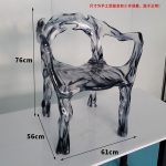 Light Luxury Creative Transparent Chair Hotel Restaurant Villa Home Furnishings High end Original Design Art Backrest Armrest Dining Chair
