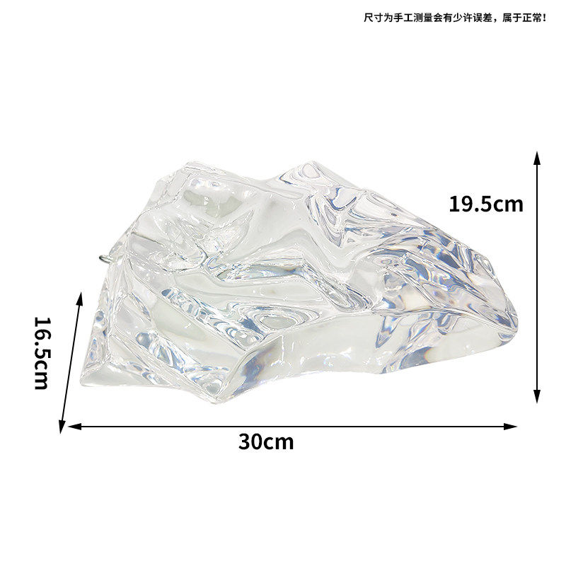 Transparent resin luminous landscape stone sculpture villa courtyard hotel pool model room floor soft decoration ornament