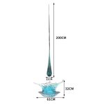 Transparent resin water droplet spray sculpture hotel large floor decoration villa living room entrance decoration art hanging decoration