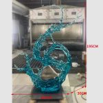 Large scale foam decorations in the lobby and atrium of the hotel, transparent resin sculptures, sales office entrance, floor decorations, art