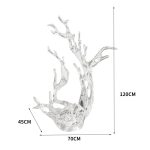 Modern luxury transparent resin foam ornament, large floor standing sculpture, hotel living room, foyer, model room artwork