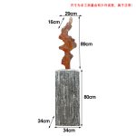 Modern creative abstract crafts sculptures, transparent resin ornaments in the entrance hall, floor to ceiling living room soft decoration, high-end atmosphere