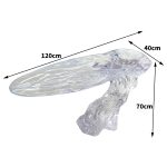 Light luxury creative transparent resin tea table, villa living room, model room, high-end designer, artistic crystal round table