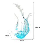 Modern luxury transparent resin foam ornament, large floor standing sculpture, hotel living room, foyer, model room artwork