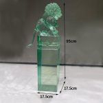 Transparent gold foil lion landing ornament Pixiu tie horse stake pillar Hotel sales office Villa wealth attraction Town house sculpture