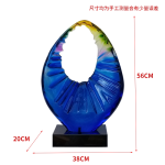 Modern Creative Abstract Ornaments Hotel Sales Office Villa Living Room Transparent Resin Sculpture Entrance Art Decoration