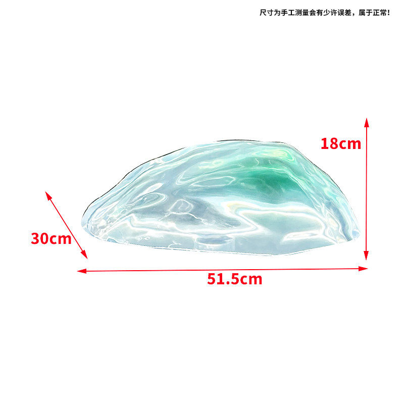 Transparent resin luminous landscape stone sculpture villa courtyard hotel pool model room floor soft decoration ornament
