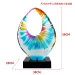 Modern Creative Abstract Ornaments Hotel Sales Office Villa Living Room Transparent Resin Sculpture Entrance Art Decoration