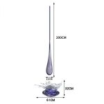 Transparent resin water droplet spray sculpture hotel large floor decoration villa living room entrance decoration art hanging decoration